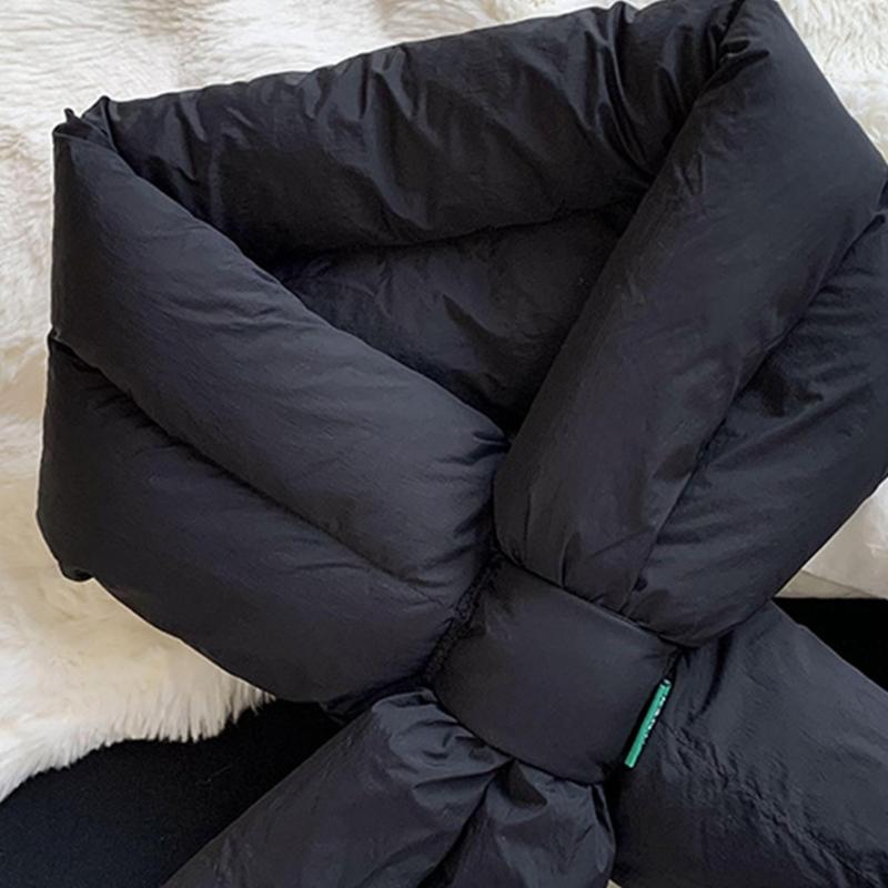 Sciarpa Collo Calda Invernale da Donna, Scaldacollo, Colore Unico, Leggera, Imbottita, Piumino, Sciarpe, Copricollo per Sci all'Aperto