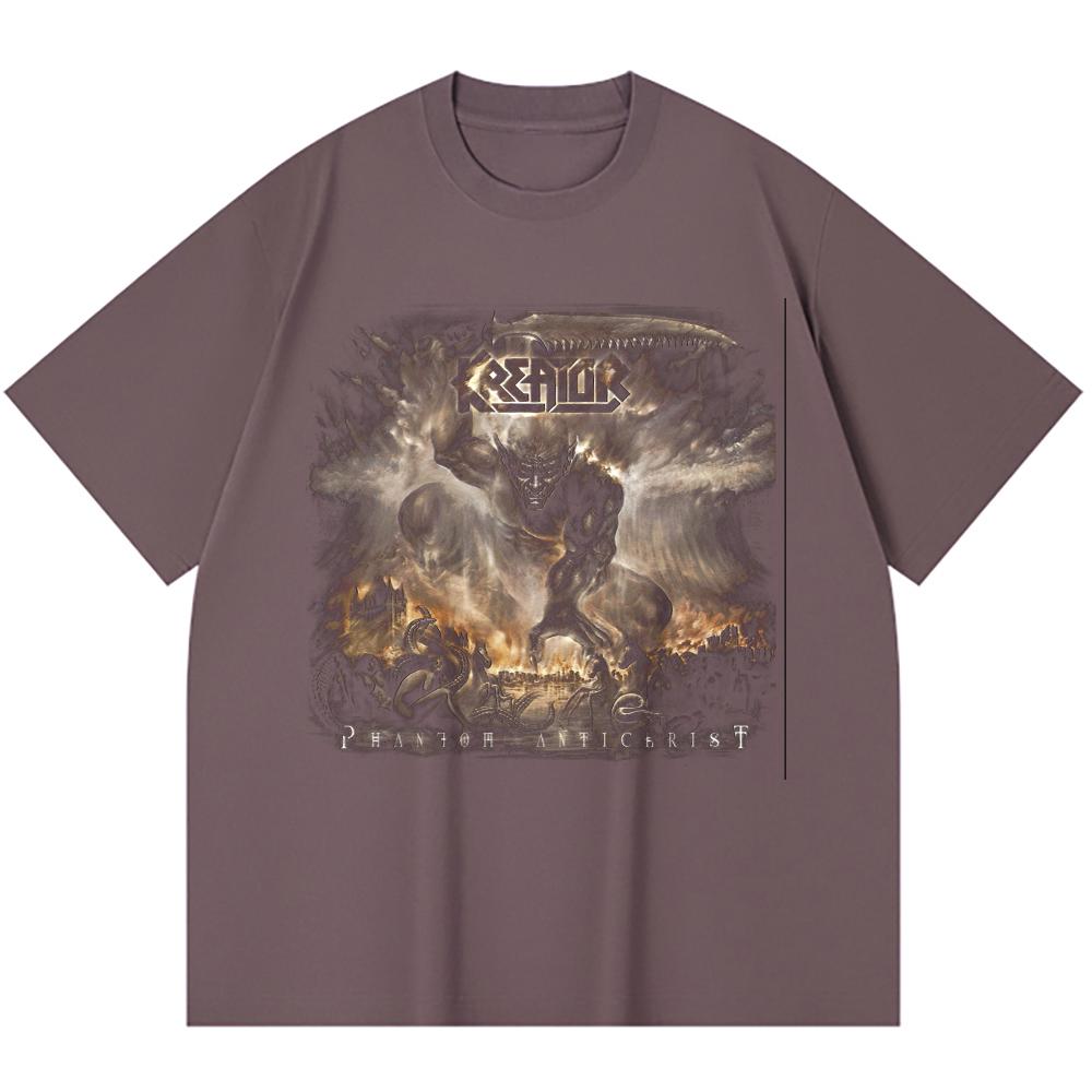 230 Gsm 100% Cotton Heavy Metal T-Shirt Rock Band Popular Music Print Unisex Heavy Cotton T Shirt