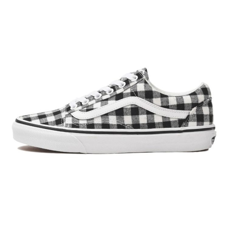 Vans Old Skool Gingham Retro Casual Low Top Canvas Shoes Men Sneakers Black White VN0A38G1SIX