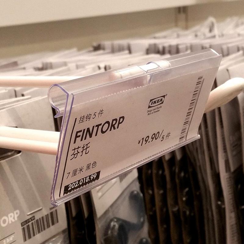 10Pcs Plastic Sign Label Holder Wire Shelf Retail Price Tag Label Holder Stand