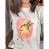 Kolibri Aquarell Shirt | Florales Vogel T-Shirt | Geschenk für Naturfreunde | Vogelbeobachter T-Shirt Damen