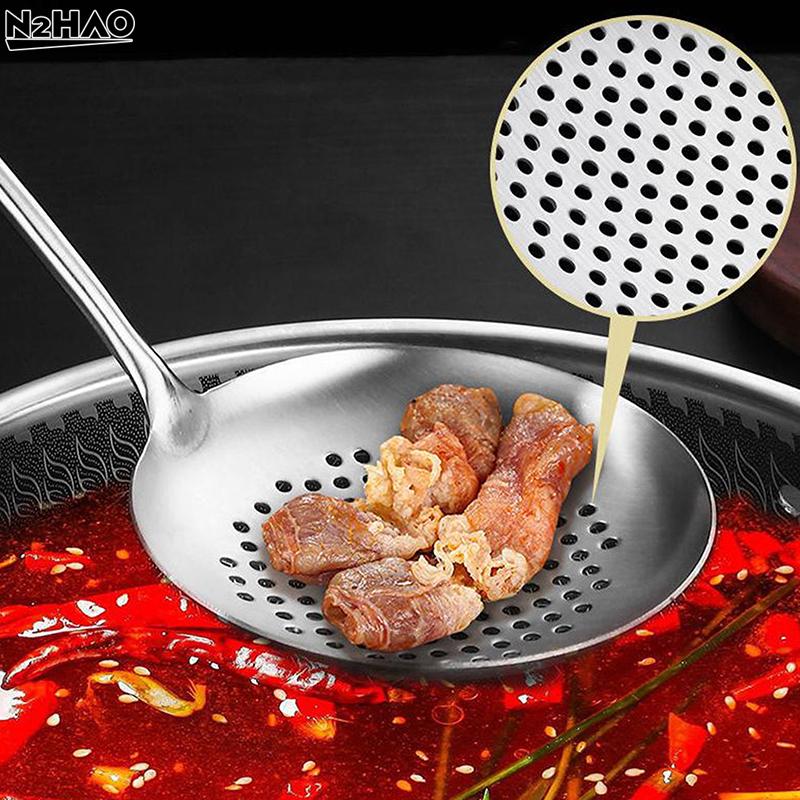 304/201 Stainless Steel Spatula Soup Spoon Cookware Spoon Heat Insulation Hollow Handle Cookware Kitchen Utensil For Family
