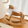 Creative Hand Carved Wooden Horse Series Retro Style Rocking Horse Desktop Decoration Ornament For Friends Commemorative Gift