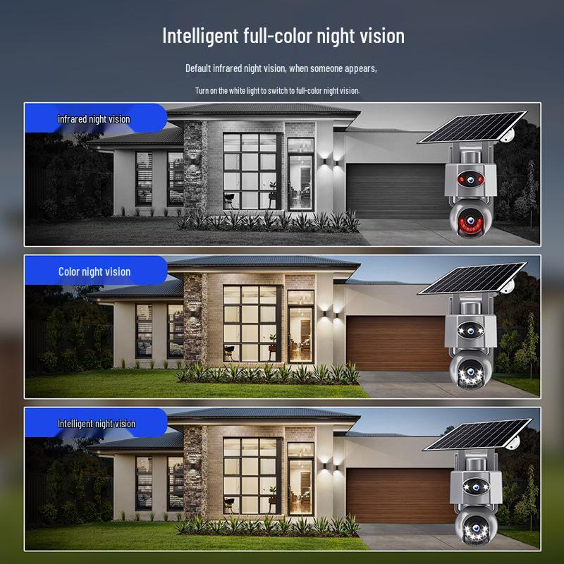 V380Pro AOV Solar-Powered 4G Outdoor Waterproof 360-Degree Remote Monitor Binocular Camera