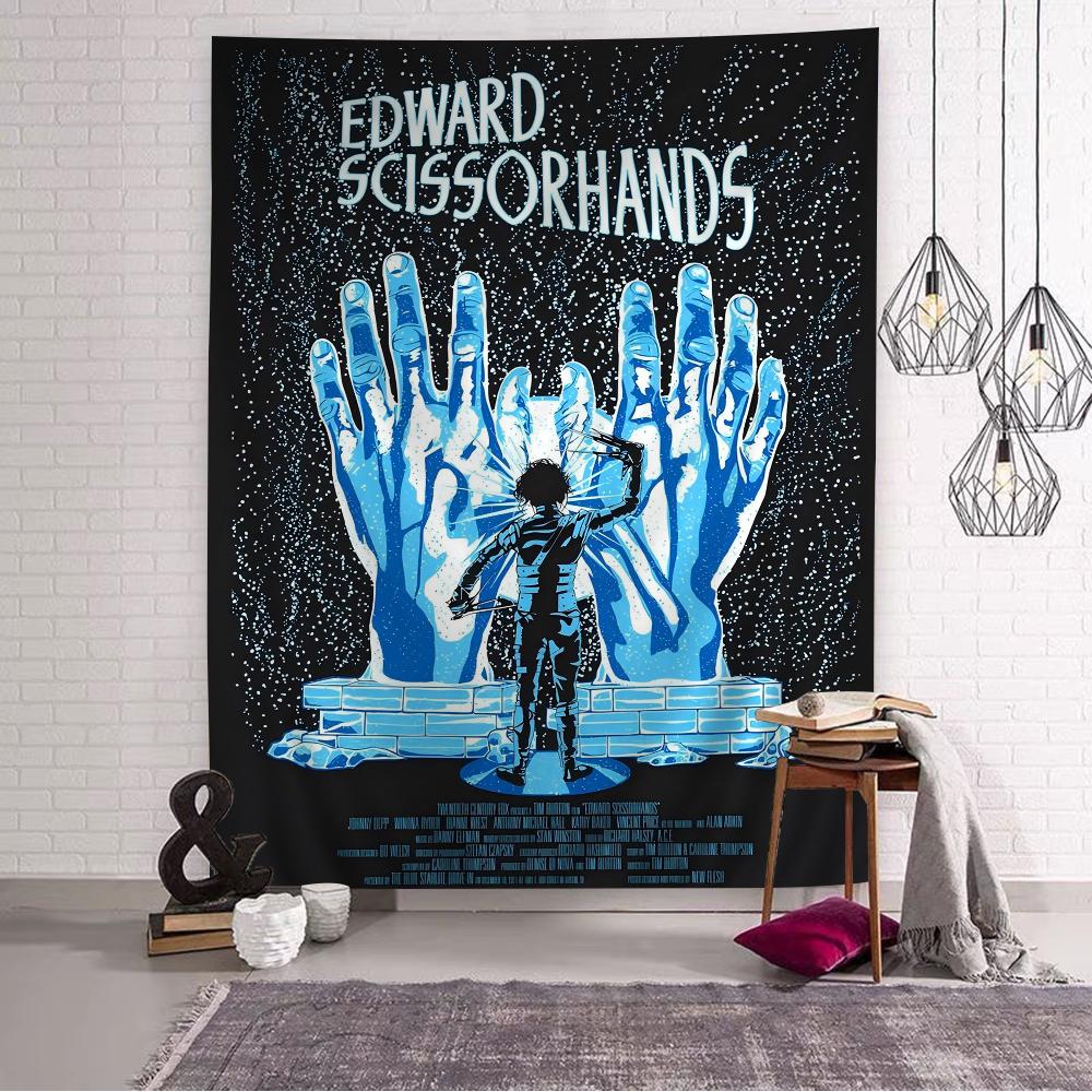 Movie EEdward SScissorhands  Hippie Wall Hanging Tapestries Bohemian Wall Tapestries Mandala INS Home Decor