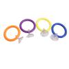 4PCS/SET Suction Cup Fish Training Ring Waterproof Colorful Fish Teasing Fish Tail Betta Training Circle Interactive Play
