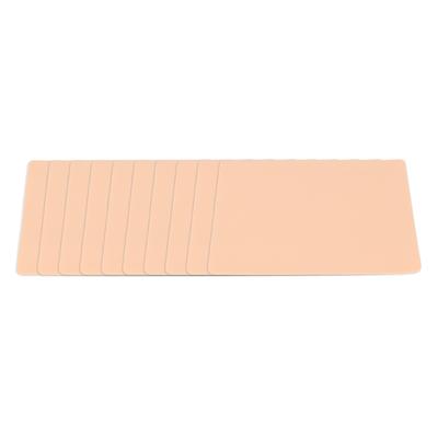 10pcs Blank Tattoo Practice Skin High Resilience Double Sides Soft Silicone Practice Skin for Beginners 1mm