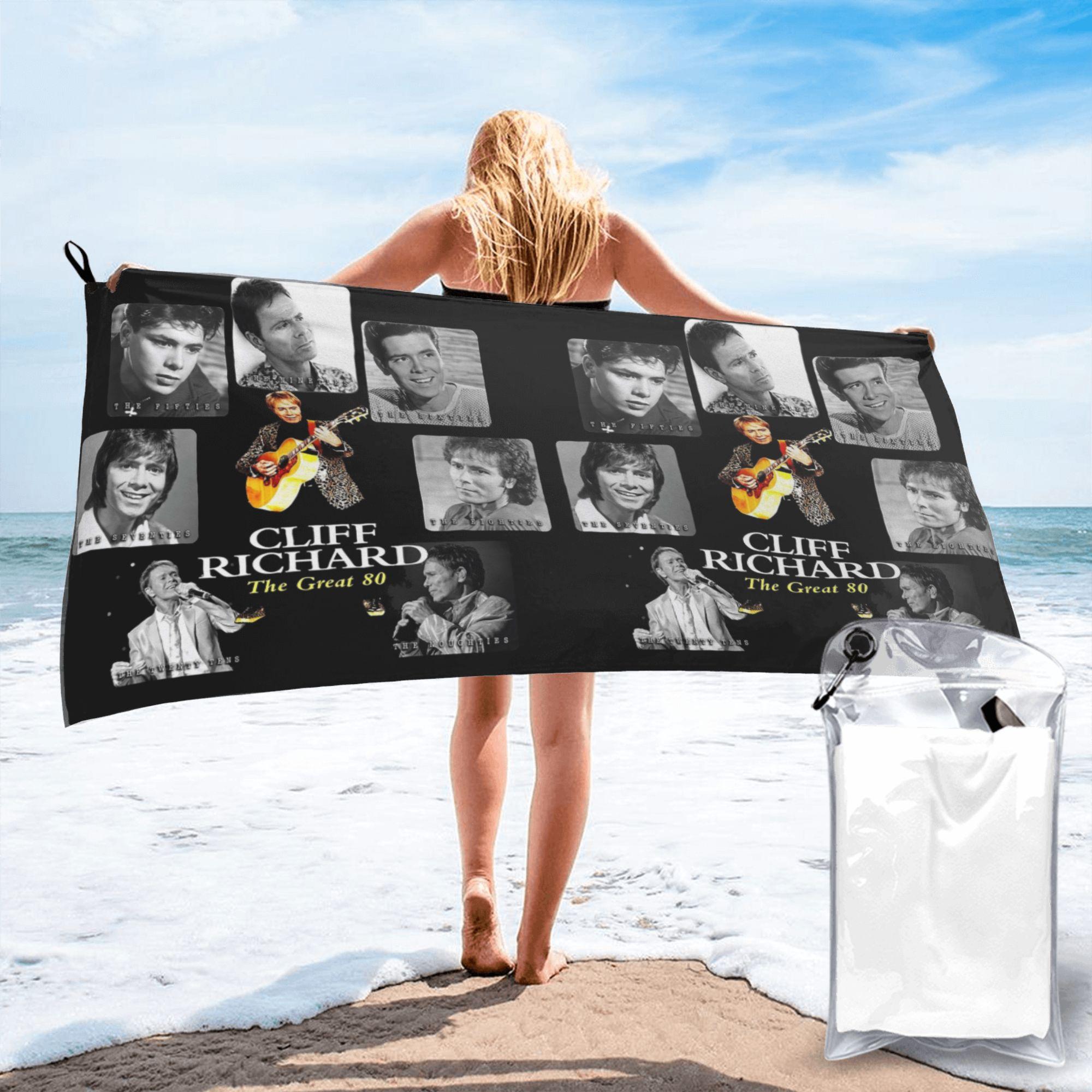 

American Legend Singer Songwriter Actor Cliff Richard Beach Towel Soft Microfiber Quick Dry Absorbent Quick Towels For Pool W40*H60(CM)