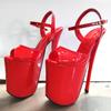 Sandali con tacco alto da pole dance con piattaforma sexy da 19 cm, sandali estivi super alti, scarpe da passerella modello