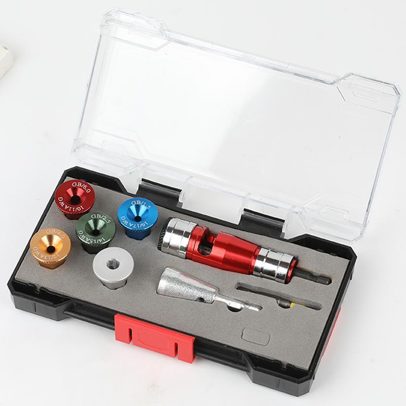 Bohrer Abisolierzange Elektriker Drahtmutter Dreh-, Abisolier- und Verdrillwerkzeug 8X Elektrischer Abisolierer für Bohrmaschine Kabel