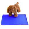 Pet Cat Feeding Mat Square Silicone Quick Dry Dish Bowl Feed Food Water Placemat (Blue)