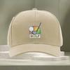 Colorful Rainbow Golf Graphic Baseball Cap Adjustable PolyCotton Casual Sport Hat for Adults
