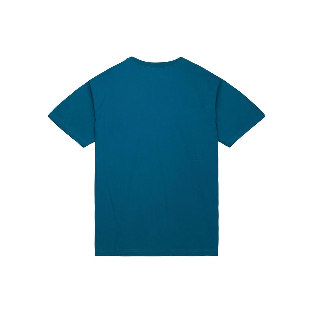 Mitchell Ness T-Shirts Men's Blue Crew Neck Moderate Straight Fit TCRW6277-JJAYYPPPTEAL