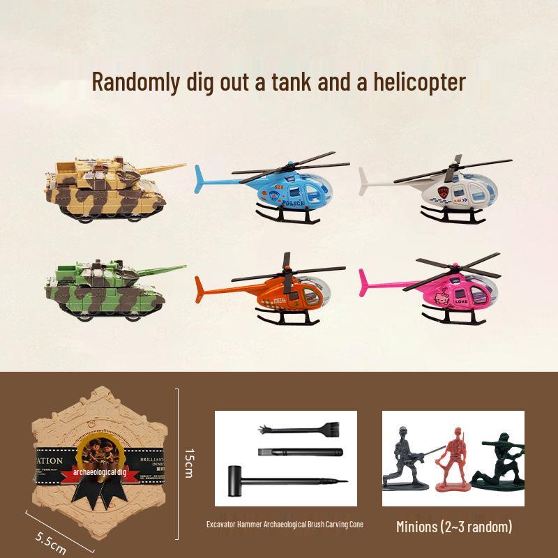 Nezha Ao Bing Archaeological Mystery Box: Kids' DIY Treasure Hunt & Gem Excavation Toy