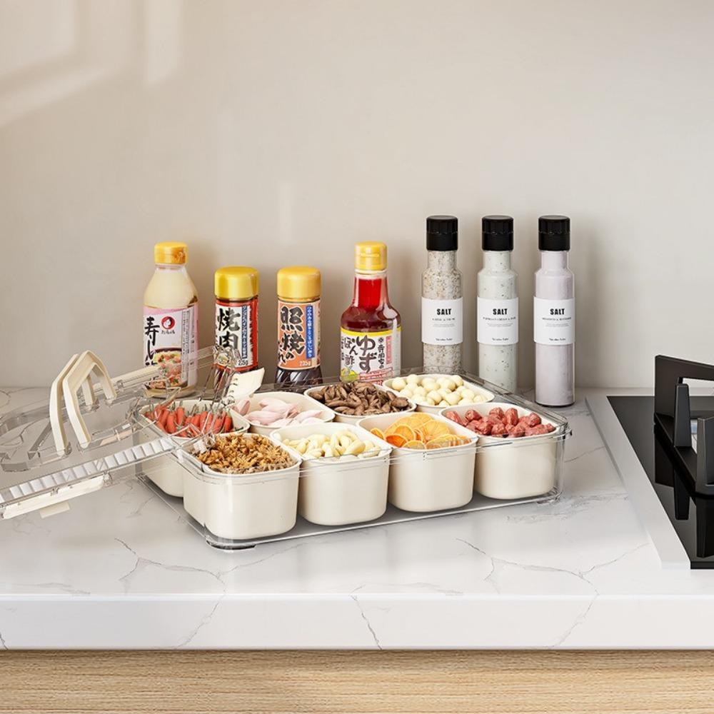 Multi Purpose Fresh-keeping Box Transparent Egg Box New Seasoning Box  Fruit Vegetable Storage