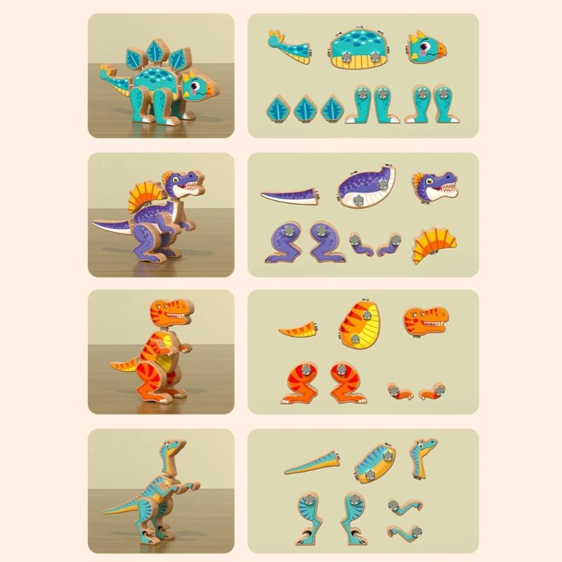 Magnetic Dinosaur Construction Toy For Children 4-8 Years Old Interactive Learning Activity For Cognitive Development