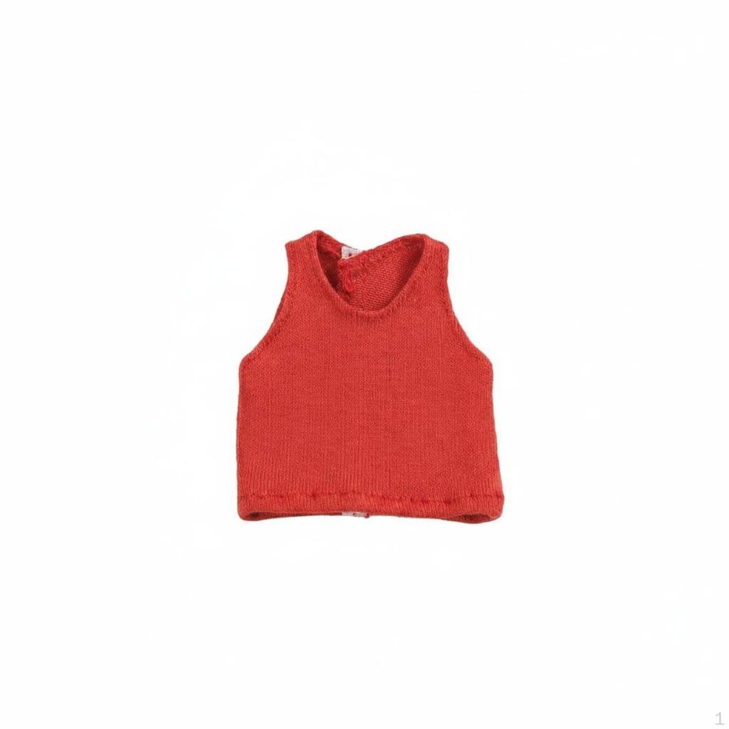 1/12 Scale Doll Vest Loose Fit 6 Inch Figure Tank Top Base Layer Miniature Sleeveless Shirt for