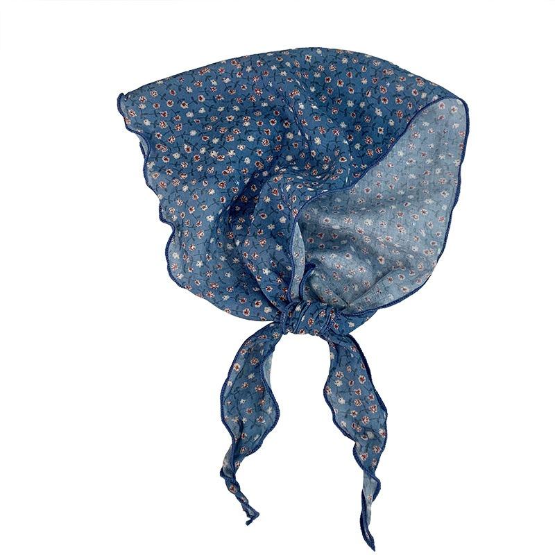 Triangle scarf scarf women's small scarf summer new breathable versatile headscarf summer pastoral headband tied hair streamer tied bag strap