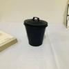 Galvanized Desktop Trash Can Iron Wastebasket Small Buckets Waste Bin  Garbage Storage