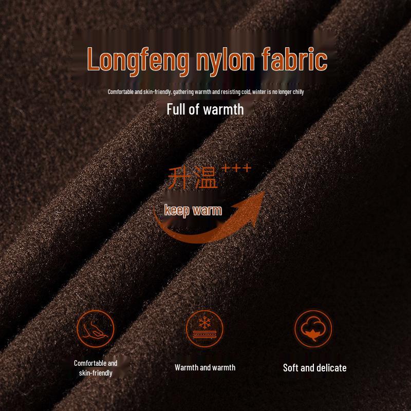 Men's Mid-Length Windproof Woolen Coat - Autumn/Winter, Japanese Style, Loose Fit, Thickened Lapel Jacket