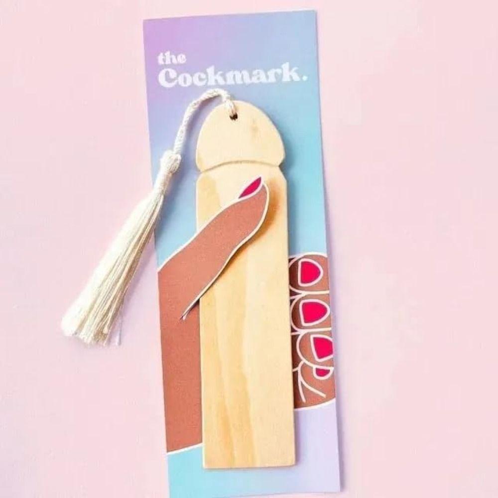 with Tassel Bookmark Funny Wooden Craft Book Clip Pagination Mark Office