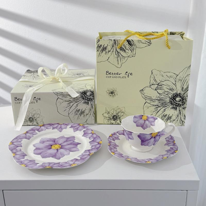 High-end Exquisite Afternoon Teacups, High-value Retro Ceramic Coffee Cups and Saucers, Design Sense, Niche Girls Festival