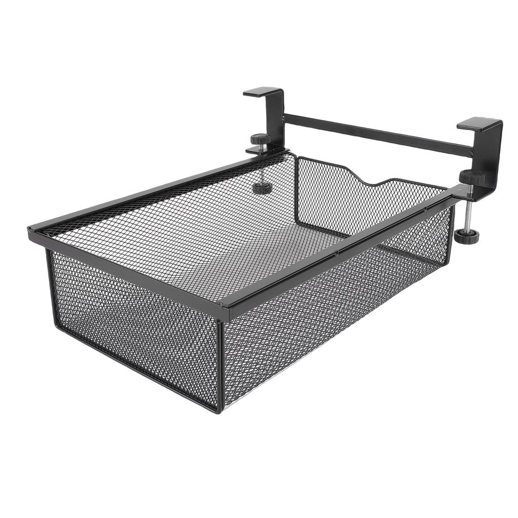 Under Desk Drawer Metal Slide Out Under Table Storage Tray for Classroom
