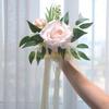 KX4B Set of 6 Luxurious Pews Flowers for Church Benches Wedding Ceremony Decoration Elegant Chair Back Florals Adornment
