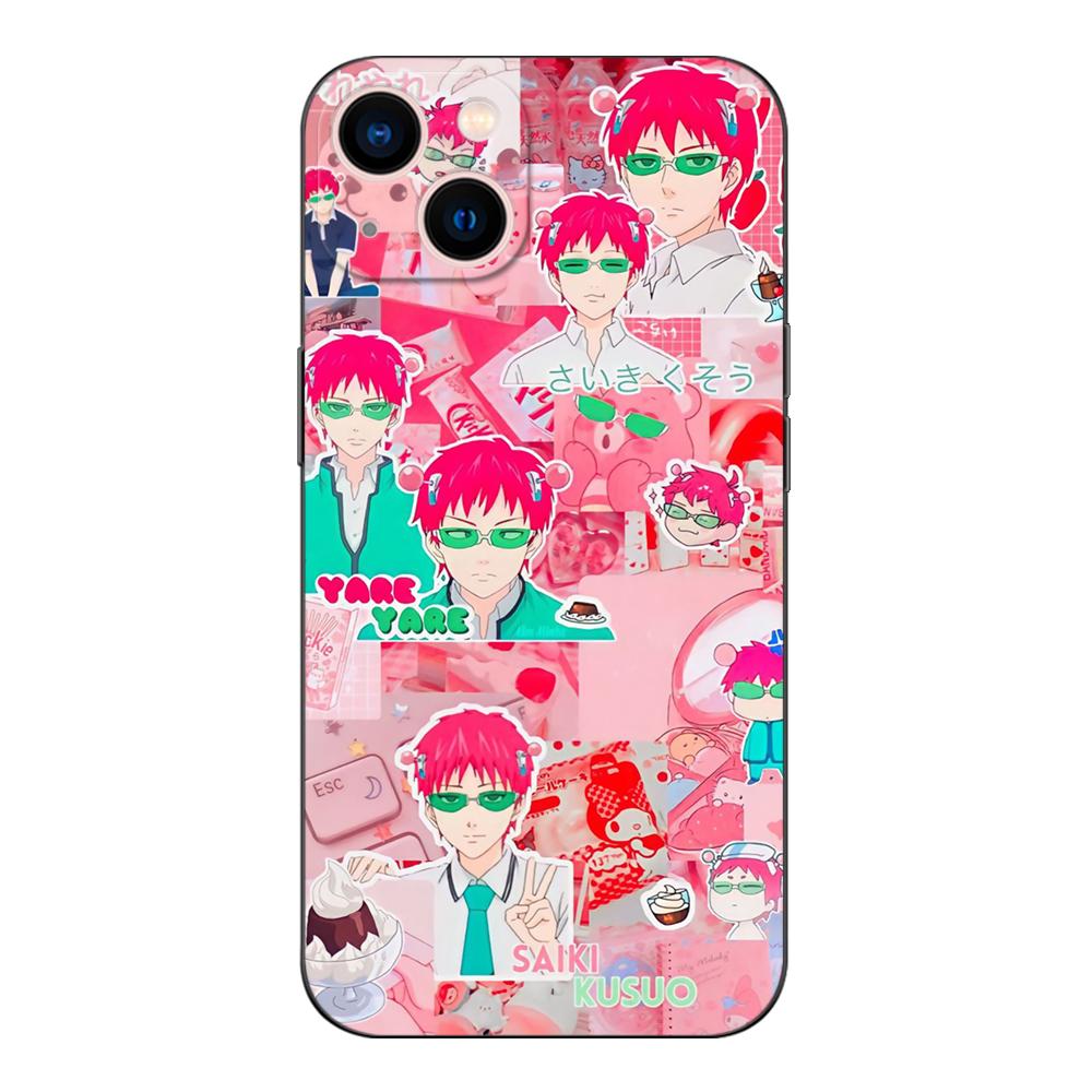 Black Tpu Case For OPPO A16 A16S A55 A94 F17 F19 Pro Reno 4 5 Lite 6 4G 5G saiki kusuo wallpaper