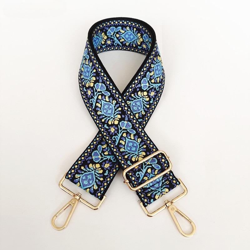 New Versatile Ethnic Style Wide Shoulder Strap Accessories Single Shoulder Diagonal Strap Adjustable Women's Bag Strap Fashion