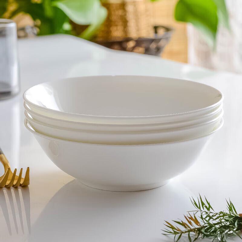 8-inch Pure White Porcelain Conical Bowl