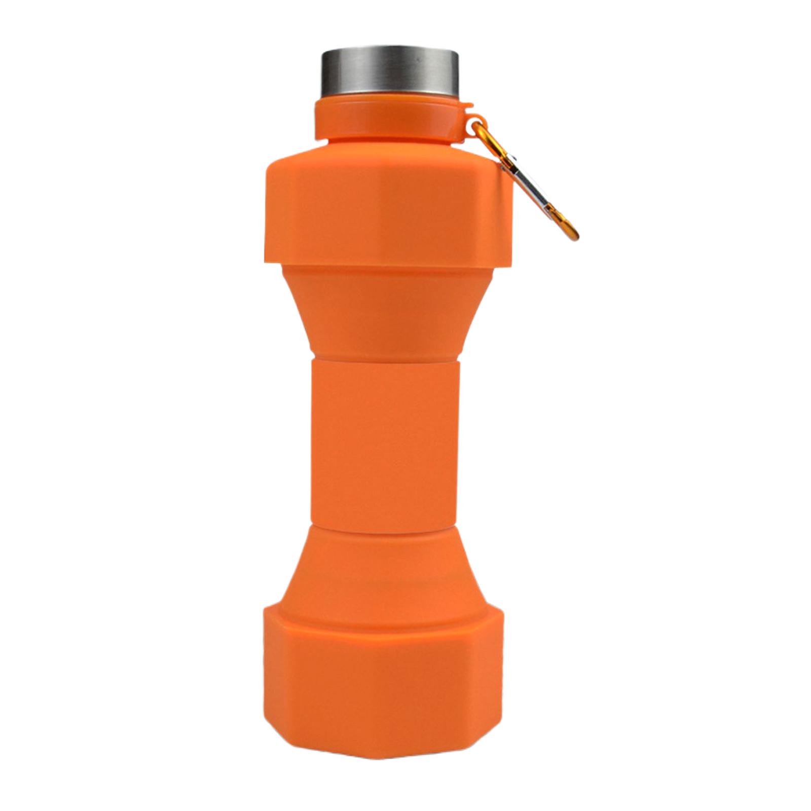 

Collapsible Water Bottle 650ml Food Grade Silicone BPA Free Roll Up Foldable Water Bottle Outdoor Sports Water Bottle оранжевый