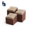 Coffee Oblique Ring Display Set: Trapezoidal Jewelry Holder (3-Piece)