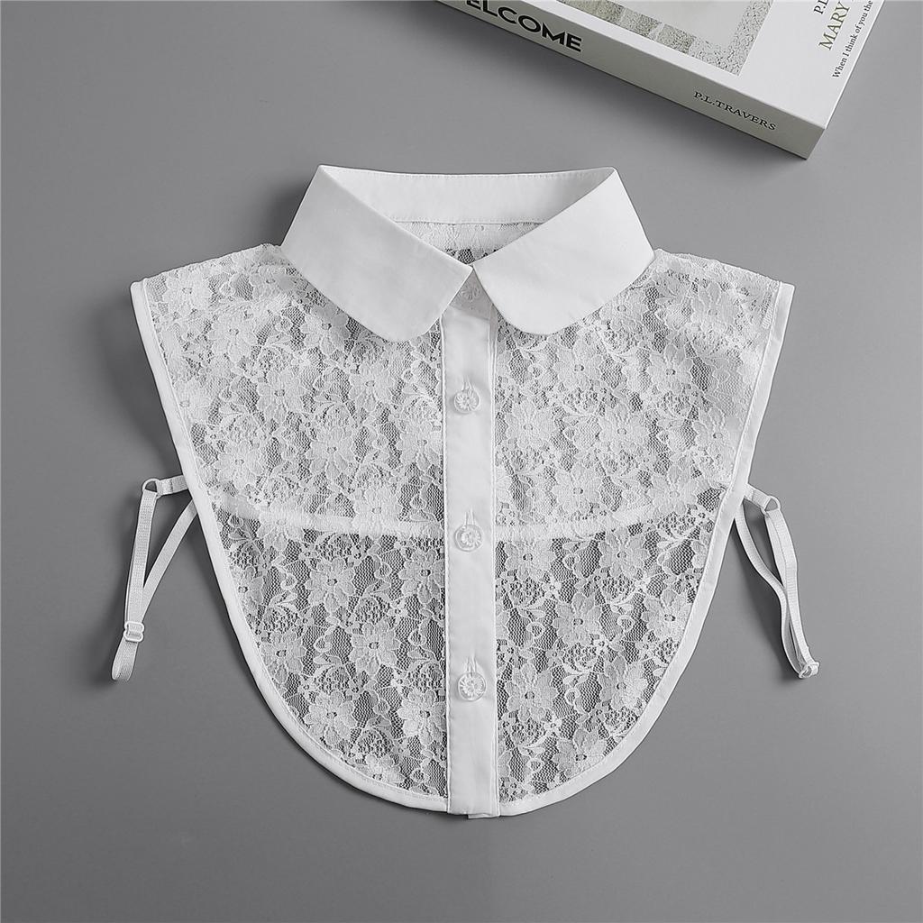 Formal False Collar Women Embroidery Faux Col Half Shirt Blouse Fake Collars Sweater Shirt Detachable Collars Accessories