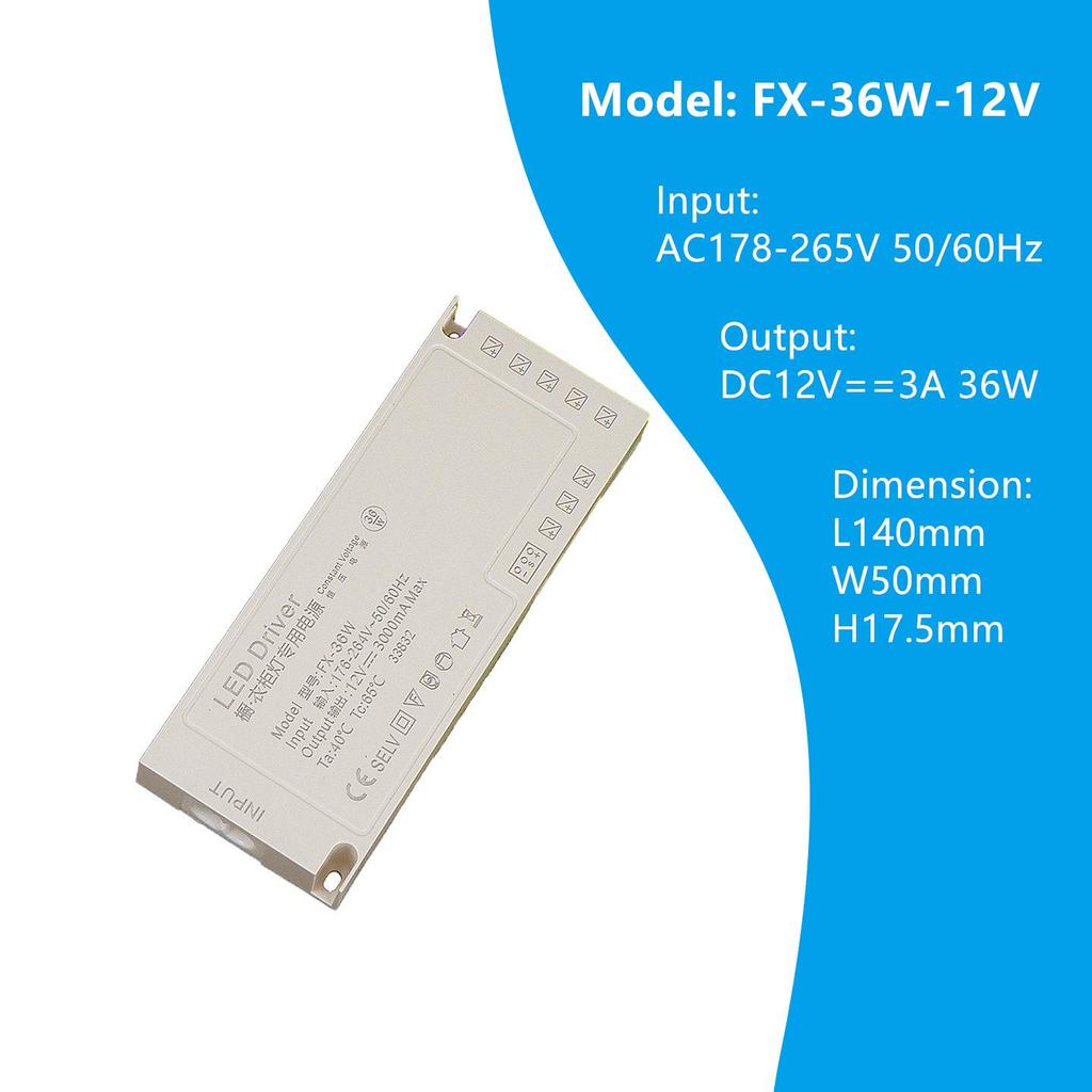 12V LED Driver with Sensor Switch for Cabinets