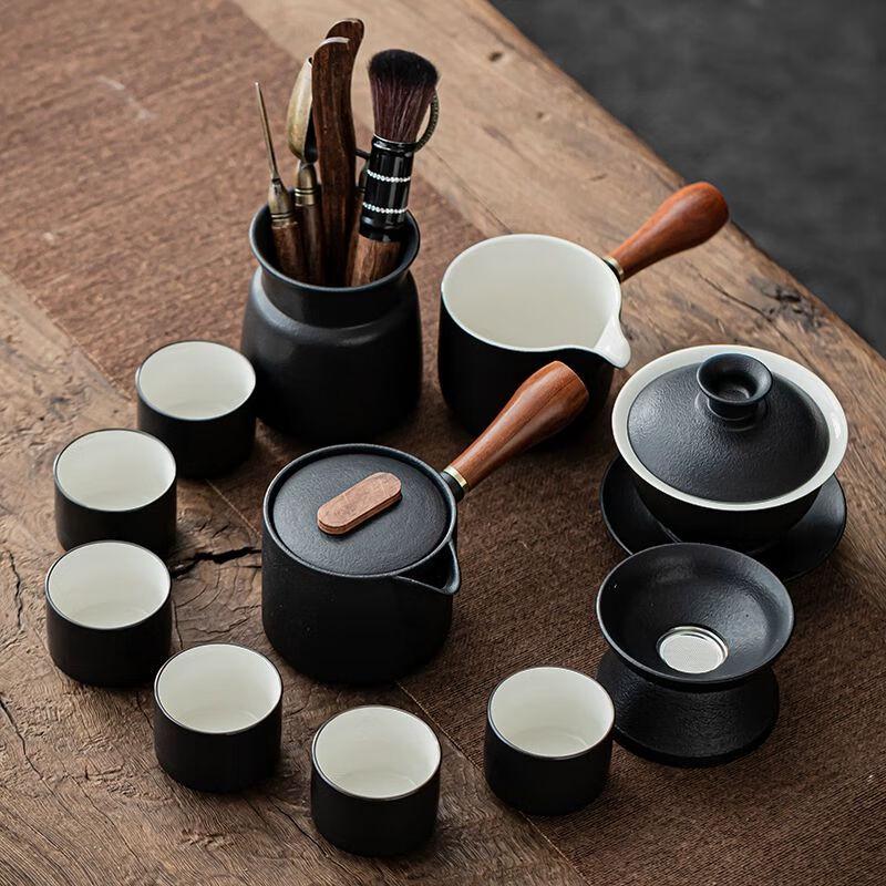 Zen Black Pottery Kung Fu Tea Set