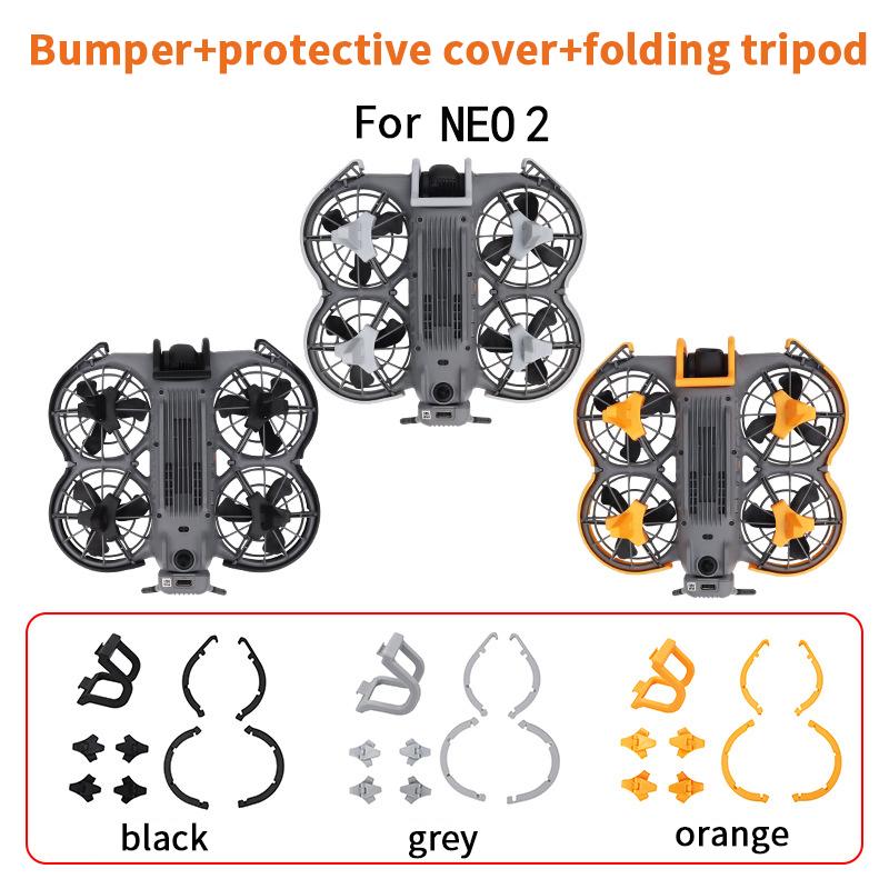 NEO 2 Drone Propeller Protector; Anti-crash Bumper Bar and Folding Tripod with Anti-fall Safety Ring