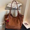 Retro High-value Underarm Bag Women's 2025 Autumn Large-capacity Suede Bucket Bag Commuter Shoulder Handbag