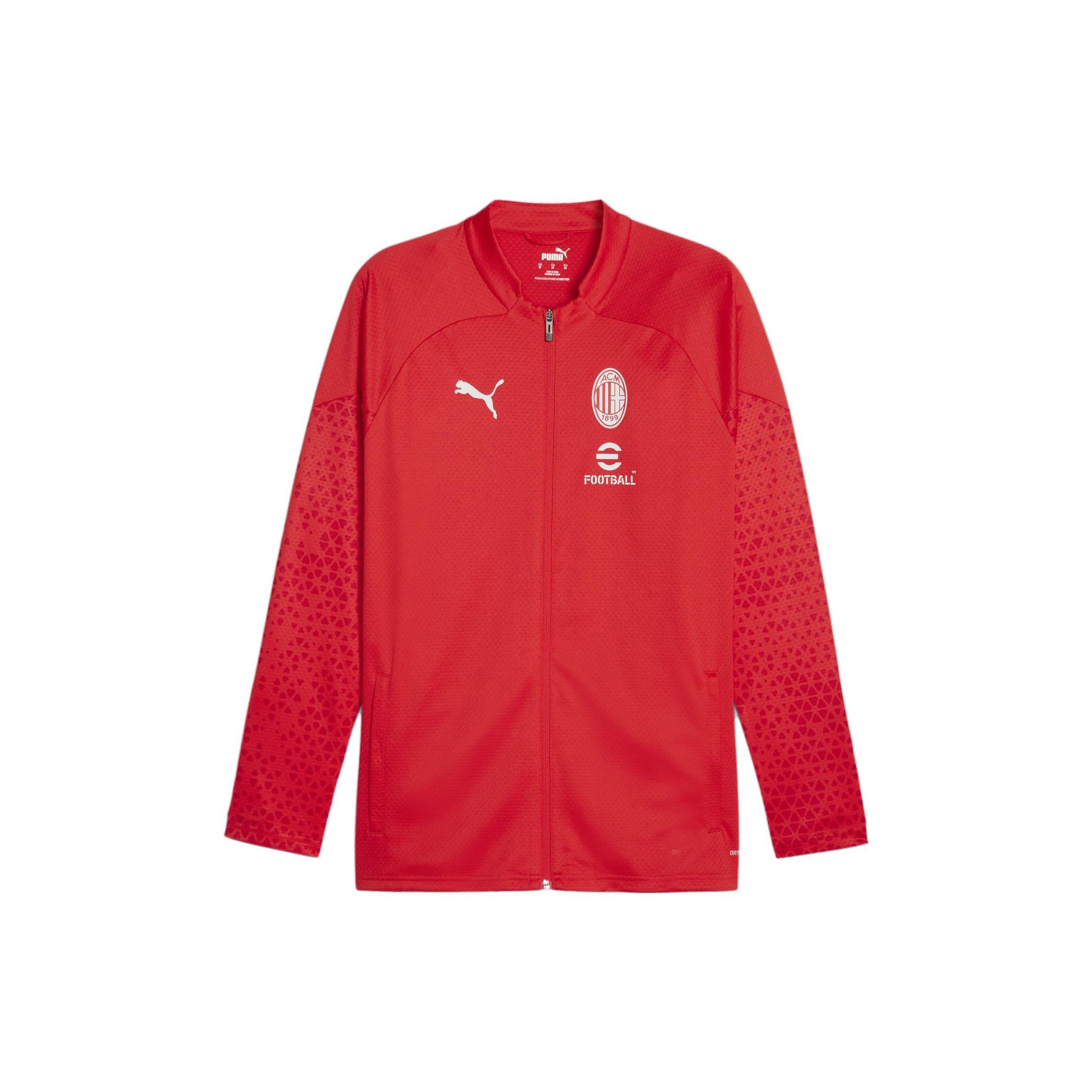

Puma X AC Milan Коллаборация Тренировочная куртка 23/24 Однотонная Повседневная С длинным рукавом Футбольная футболка Мужские топы Красный 772252-12 M