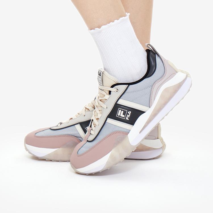 New FILA Brick Low Top Casual Shoes Women's Gray Pink F12W231125FAF