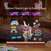 Rechargeable Light-Up DIY Acrylic Drawing Board for Kids - Erasable and Cartoon-Themed Painting Set