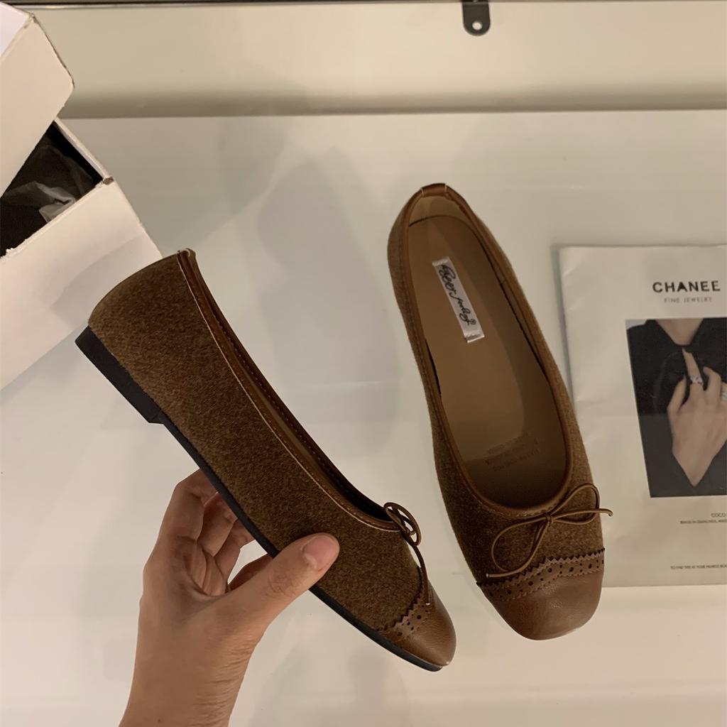 Fashion Bailamos 2025 Women Flats Ballet Shoes Square Toe Moccasins Thick Heel Flat Ballerina Shallow Shoes Casual Outdoor Slip On Flat