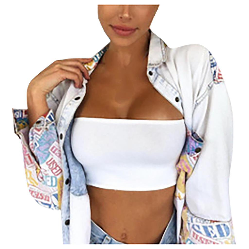 Women's Fashion Casual Sleeveless Bra Slim Short Color Sexy Vest