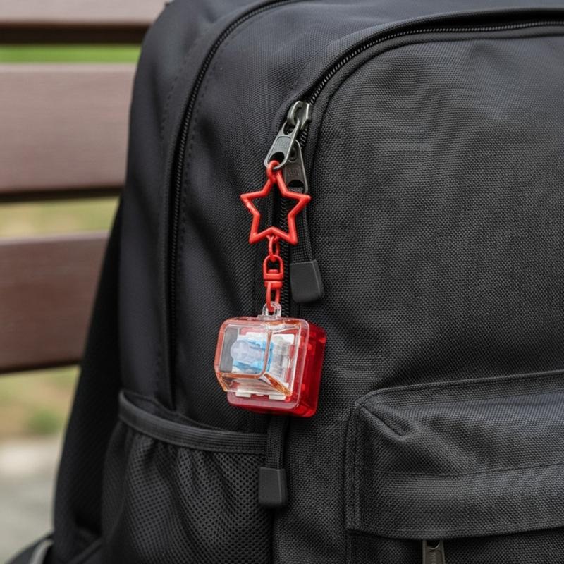 Pack Of 5 Transparent Star Keychain Stress Relief Toys For Anxiety Portable Keyboard Keycap Fidgets Gadgets For Adults Office Everyday Carry