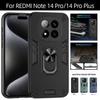 Military Armor Shockproof Case For Xiaomi Redmi Note 14 Pro Plus Note 14 Pro+ 5G Protective Cover Ring Stand Holder Fundas Coque