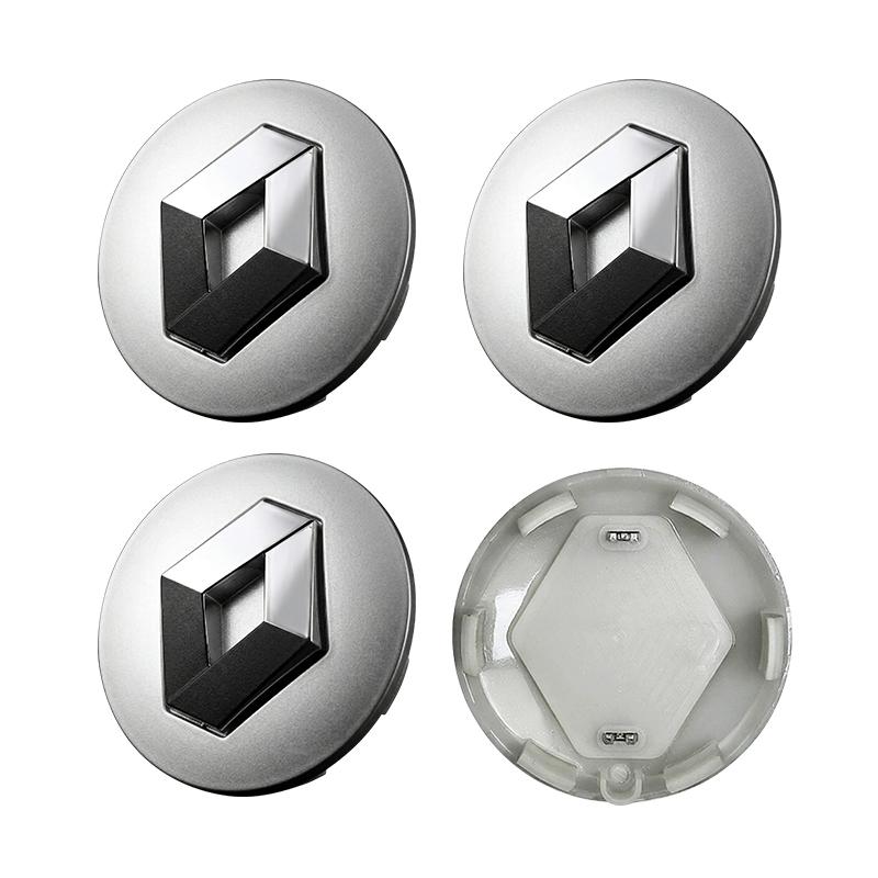 

4Pcs 56MM Car Emblem Badge Wheel Center Hub Cap Covers Auto Rim Cover for Renault Dacia Megane 2 3 4 Twingo Clio Talisman Captur Trafic срібний