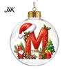 Creative DIY Christmas Ornaments 26?Letter Acrylic Ball Ornament, 3D Crystal Style Alphabet Winter Holiday Party Supplies Hanging Pendant, Xmas Tree