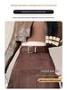 Autumn/Winter High-Waisted Suede Tassel Midi Skirt - Fashionable & Versatile