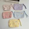New Cartoon Square Cosmetic Bag Small Flower Storage Pouch Zipper Sanitary Napkins Makeup Bags Women