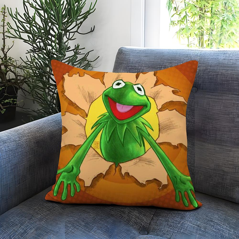 Trendy KKermit the Froging Cushion Cover Comfortable Reversible Pillow Cover Ideal for Car Sofa Bedroom Beyond